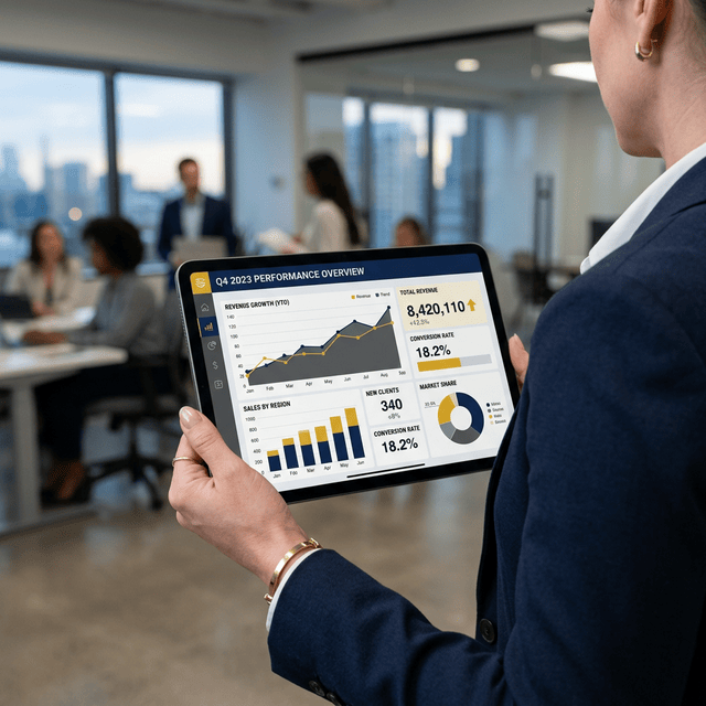 Analyse-Dashboard mit Vertriebskennzahlen